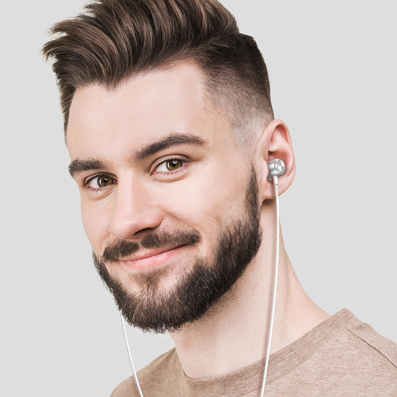 Borofone Earphones BM93 Platinum with microphone Type C silver
