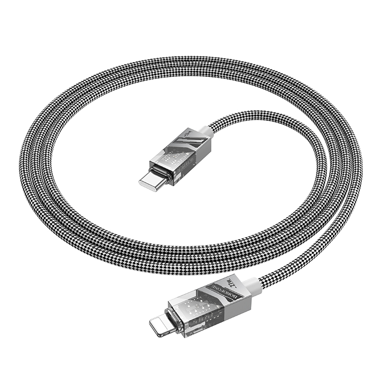 Borofone Cable BU42 Octavia - Type C to Lightning - PD 27W 1,2 metres grey