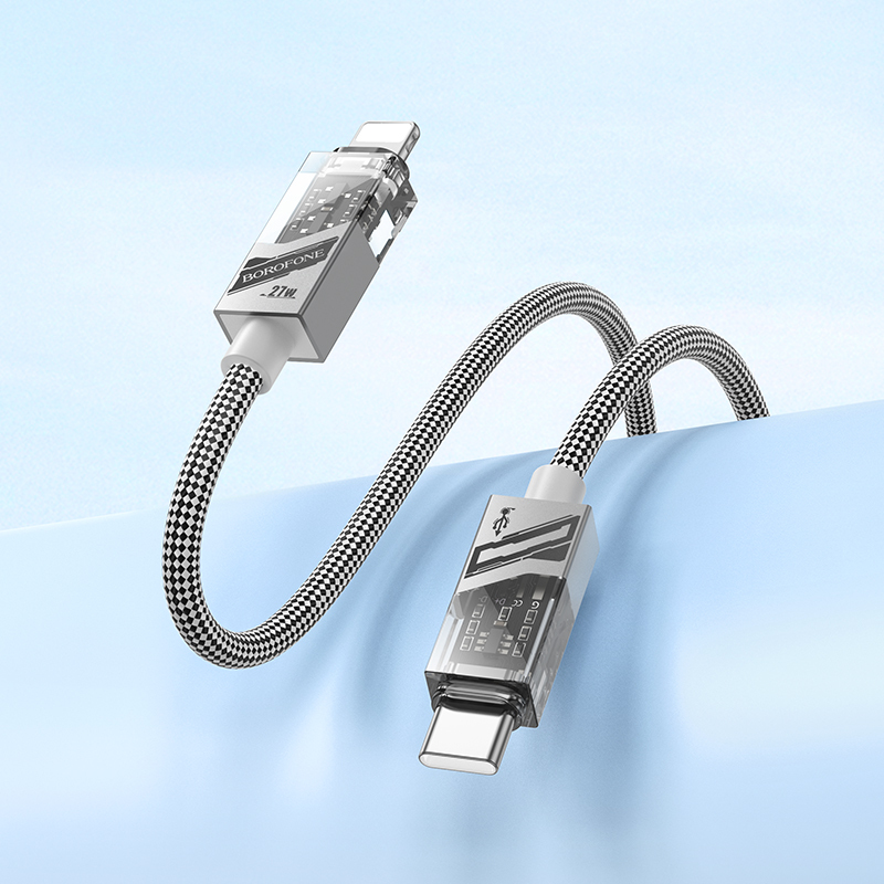 Borofone Cable BU42 Octavia - Type C to Lightning - PD 27W 1,2 metres grey
