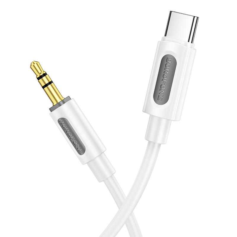 Borofone Cable AUX BL20 - jack 3,5mm to Type C - 1 metr white