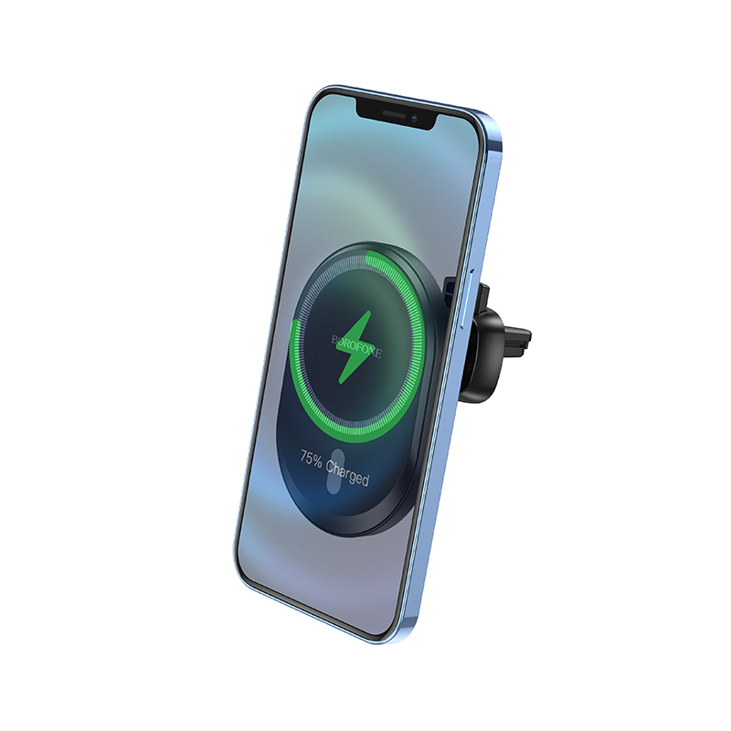 Borofone Car holder BH201 magnetic with induction charging to air vent black