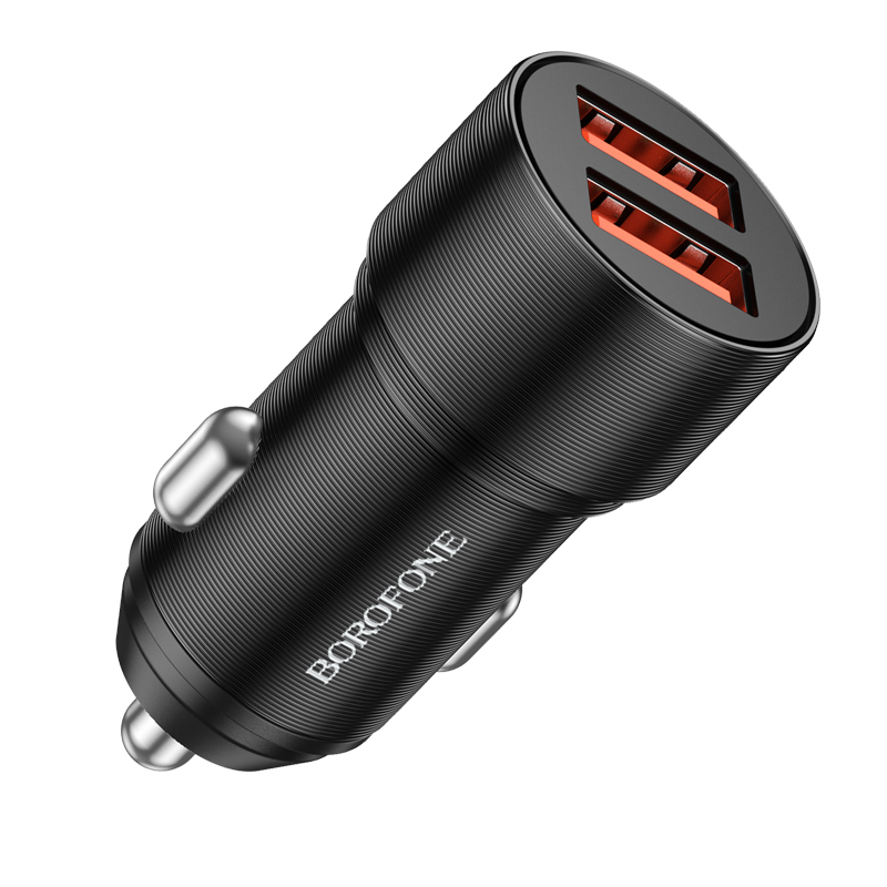 Borofone Car charger BZ19B Wisdom - 2xUSB - QC 3.0 36W black