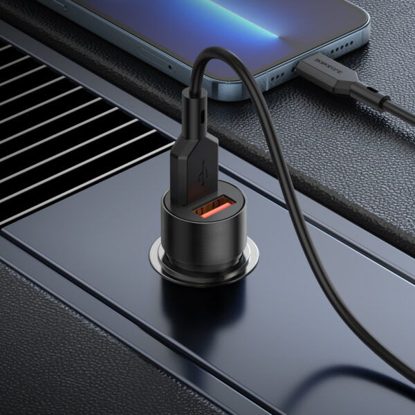 Borofone Car charger BZ19B Wisdom - 2xUSB - QC 3.0 36W black