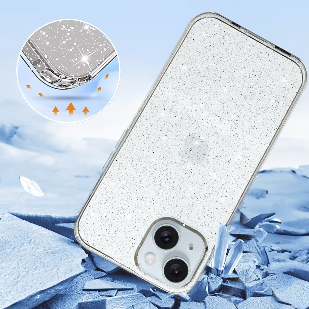 Crystal Glitter Case for Iphone 13 Silver