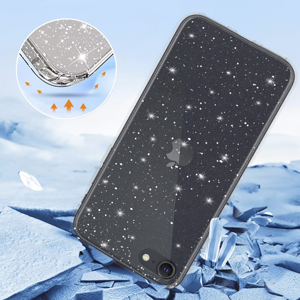 Crystal Glitter Case for Iphone 7 / 8 / SE 2020/SE 2022 Silver