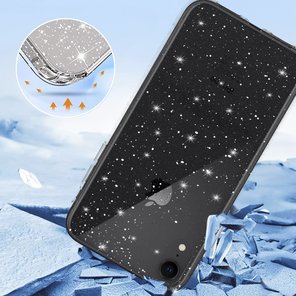 Crystal Glitter Case for Iphone XR (6,1") Silver