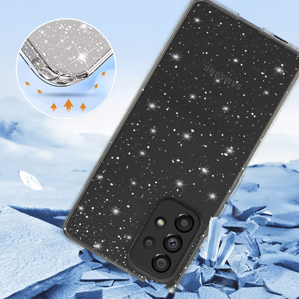 Crystal Glitter Case for Samsung Galaxy A33 5G Silver