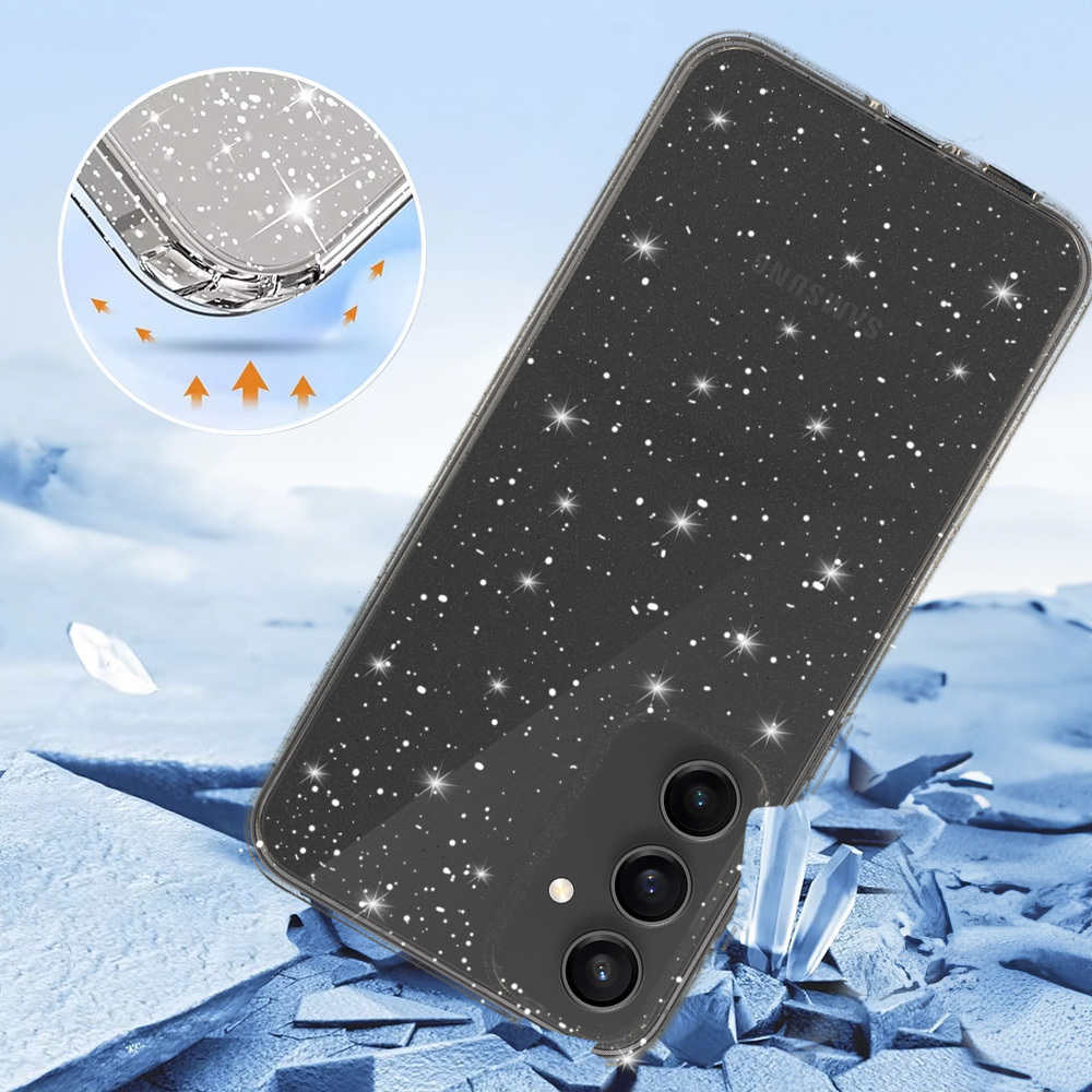 Crystal Glitter Case for Samsung Galaxy S23 FE Silver