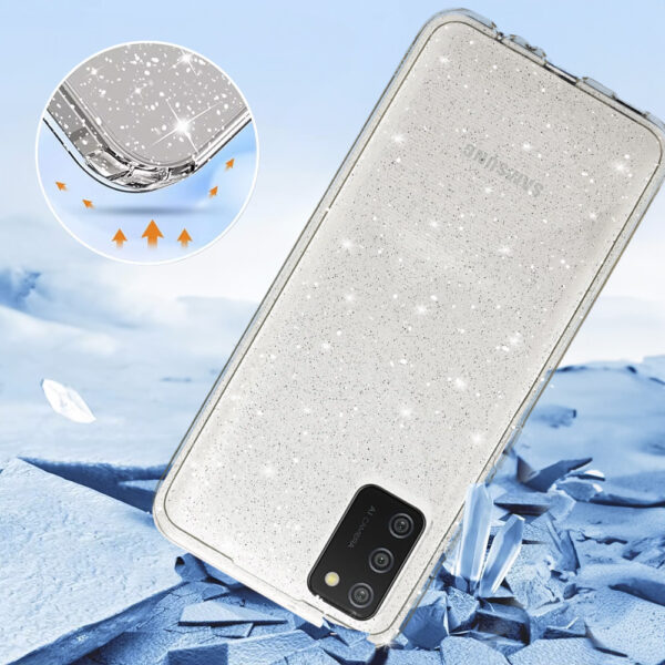 Crystal Glitter Case for Samsung Galaxy A02S Silver