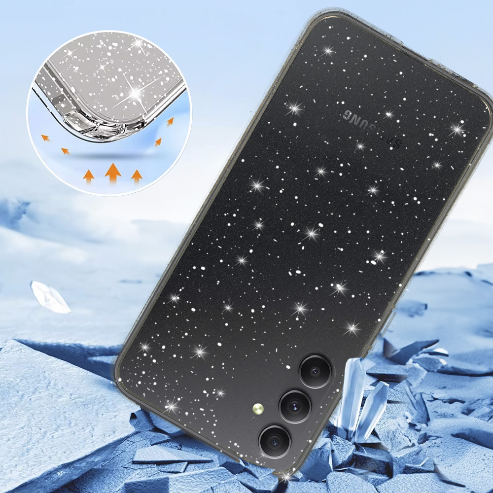 Crystal Glitter Case for Samsung Galaxy A34 5G Silver