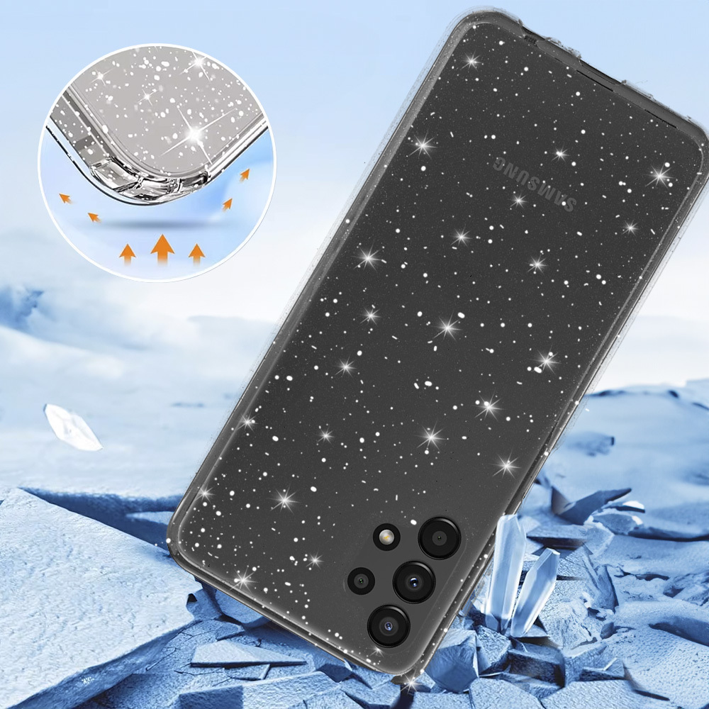 Crystal Glitter Case for Samsung Galaxy A13 4G Silver