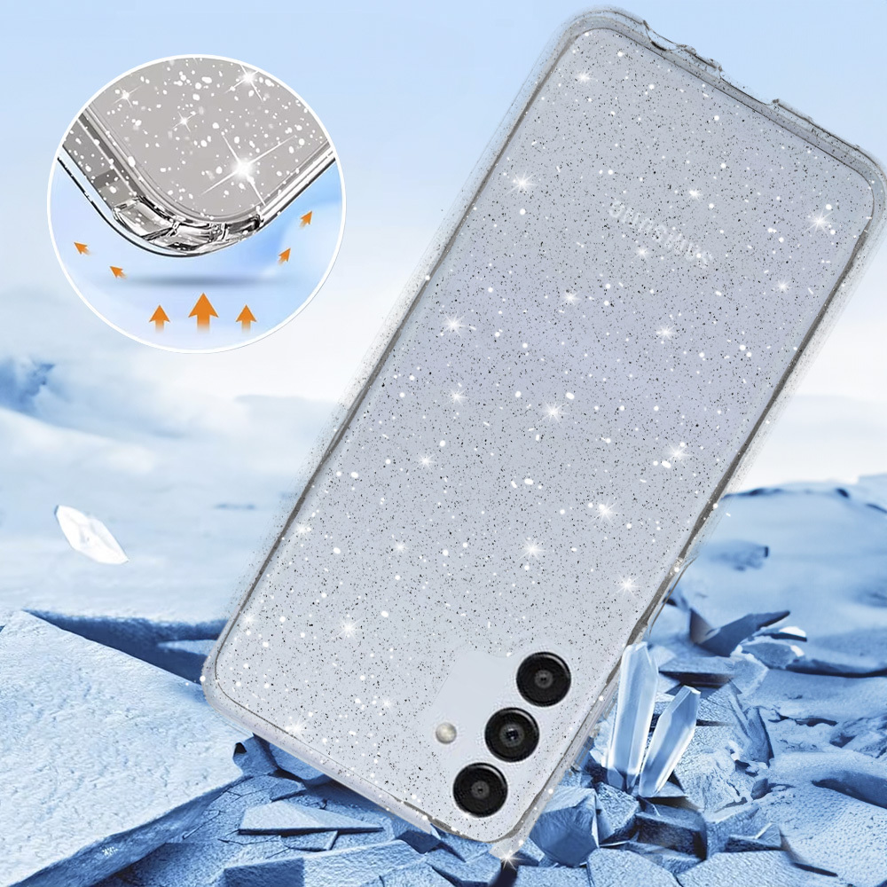 Crystal Glitter Case for Samsung Galaxy A13 5G/A04S Silver