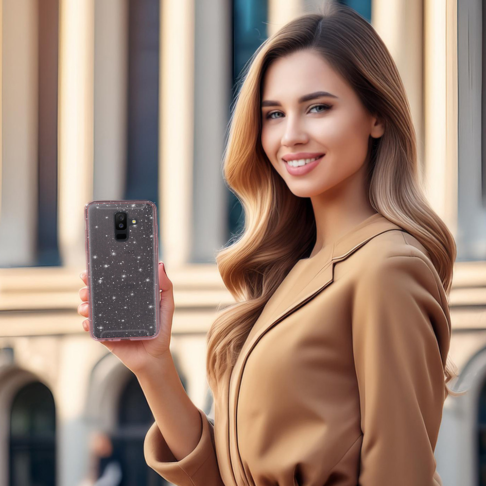 Crystal Glitter Case for Samsung Galaxy A6 Plus 2018 Pink