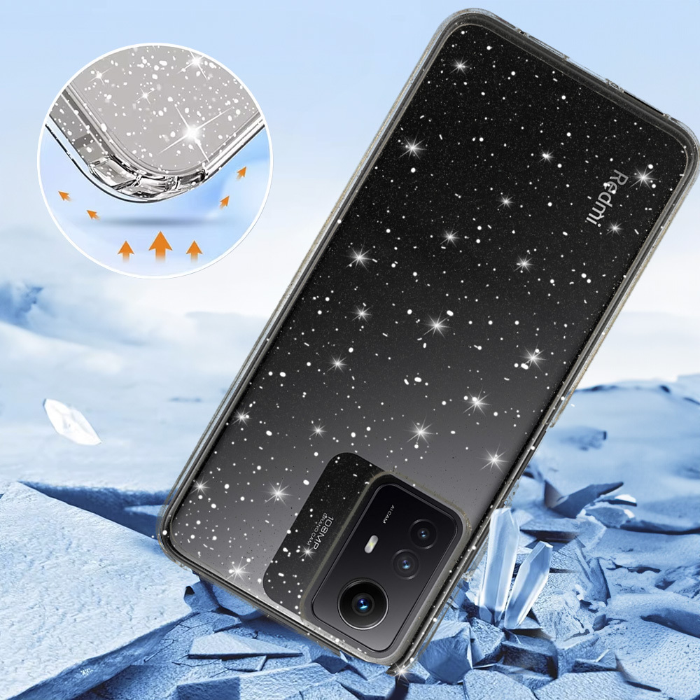 Crystal Glitter Case for Xiaomi Redmi Note 12S Silver