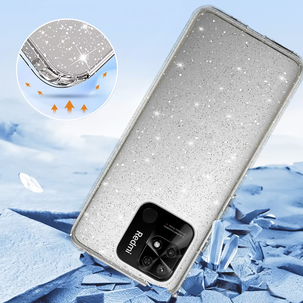 Crystal Glitter Case for Xiaomi Redmi 10C Silver