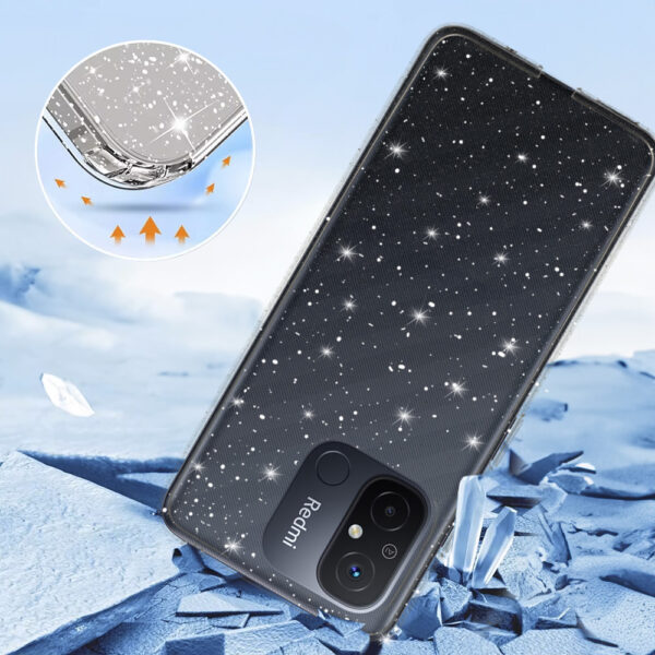 Crystal Glitter Case for Xiaomi Redmi 12C/11A Silver