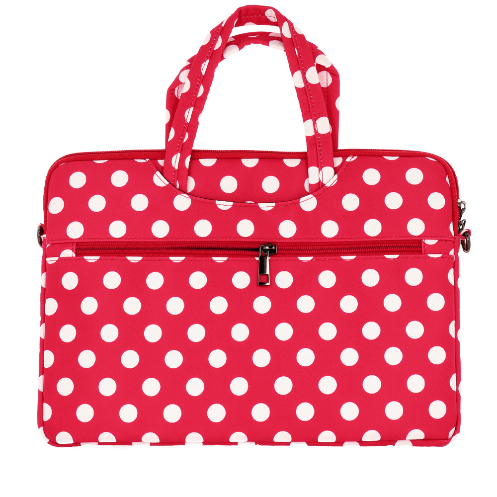 Wonder Briefcase Laptop 13-14 inches red polka-dot