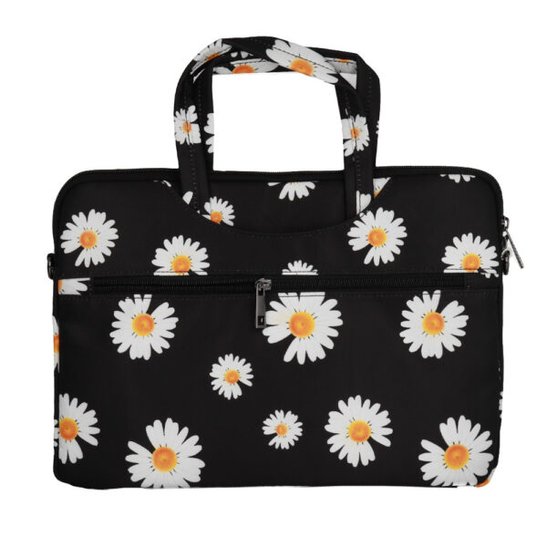 Wonder Briefcase Laptop 13-14 inches black daisies