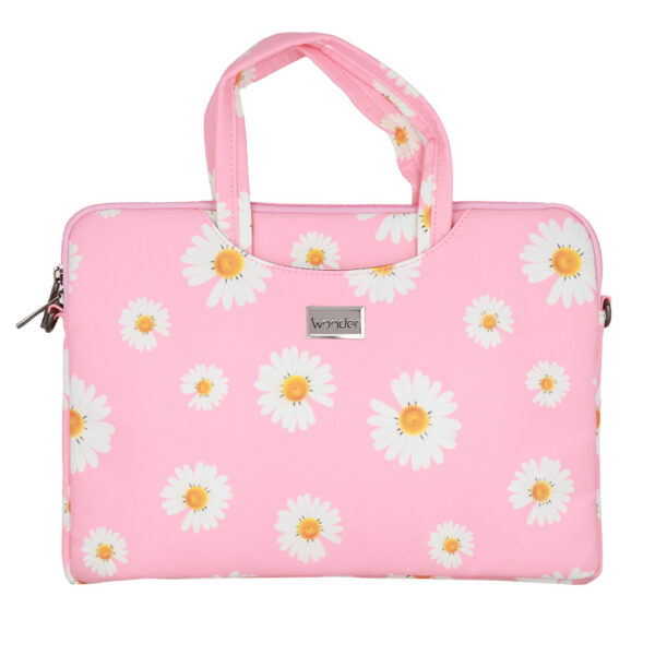 Wonder Briefcase Laptop 17 inches pink daisies