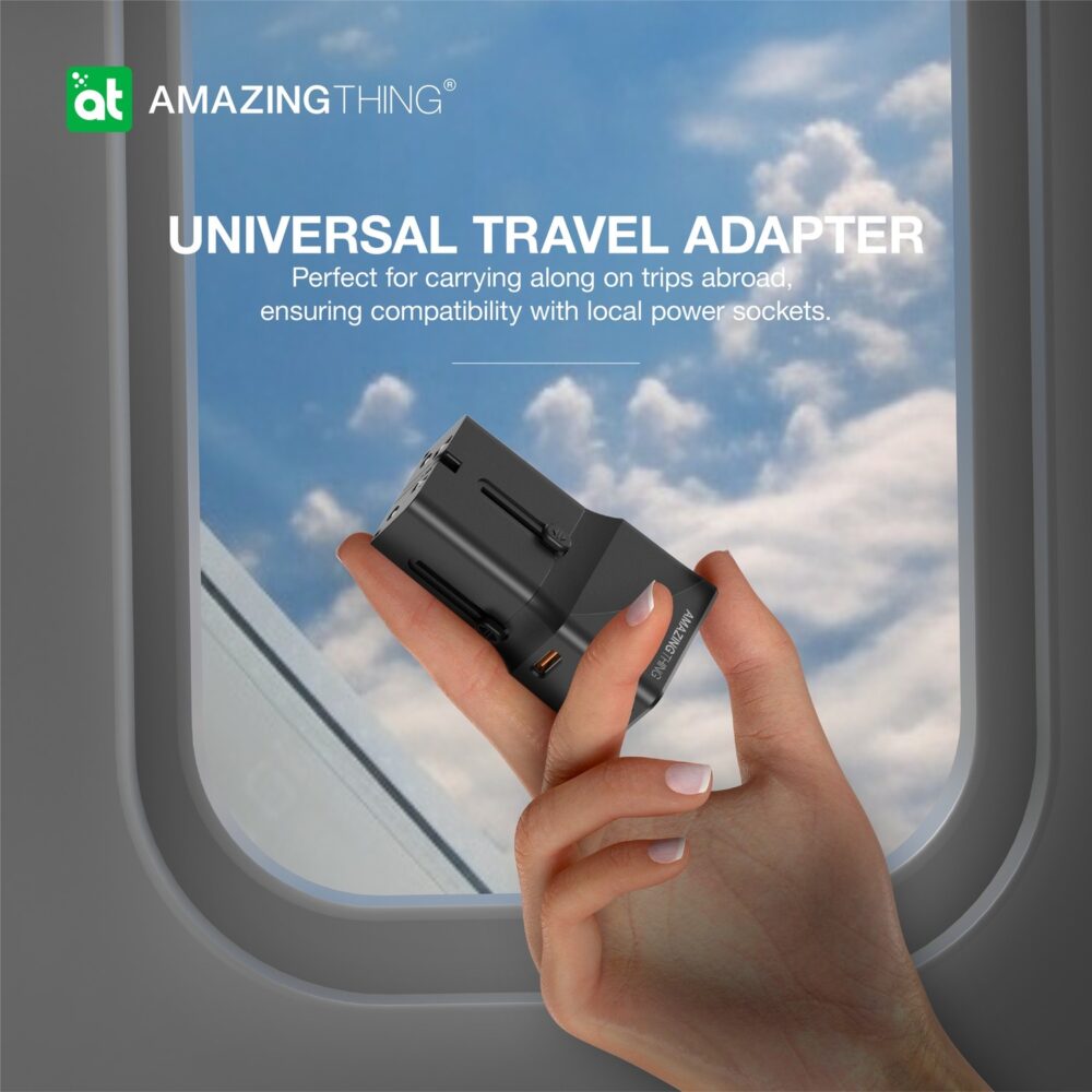 Amazing Thing Wall charger adapter Explorer Pro 4 in 1 EP24004BK US/UK/EU/AU/JP/CN - USB + Type C - black