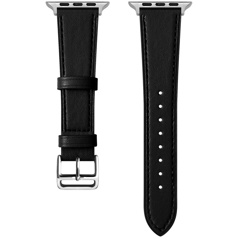Leather loop for Apple Watch 42/44/45/49 design 1 black