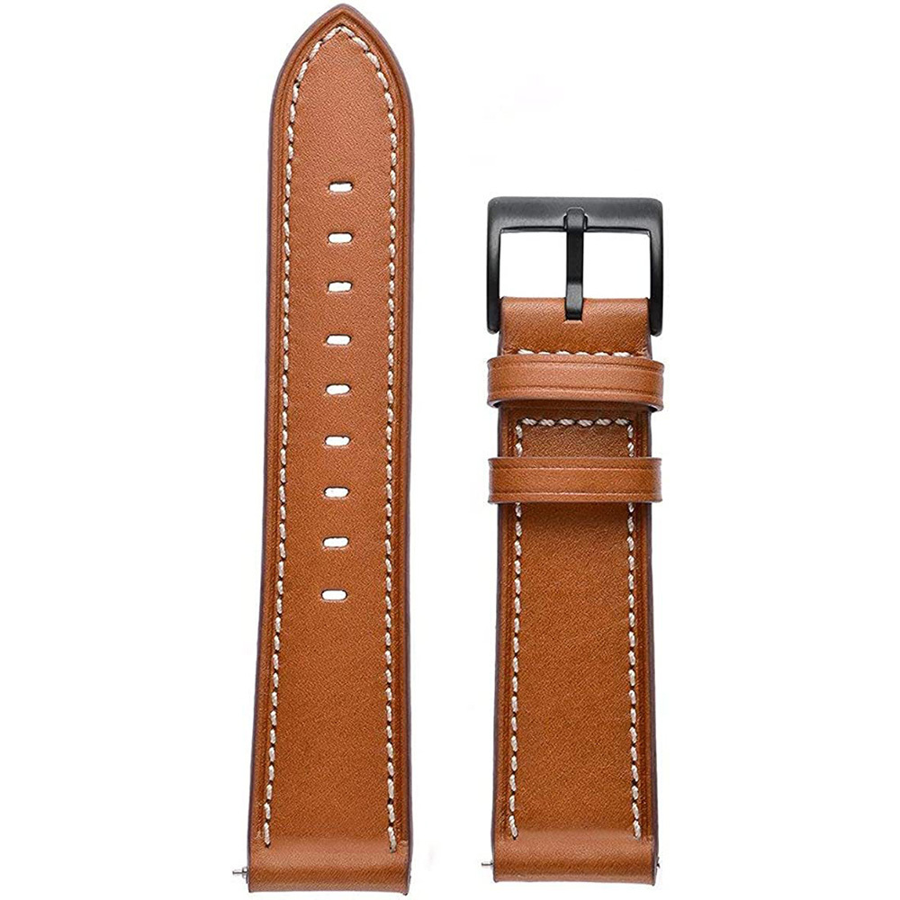 Universal leather loop 22mm design 1 brown