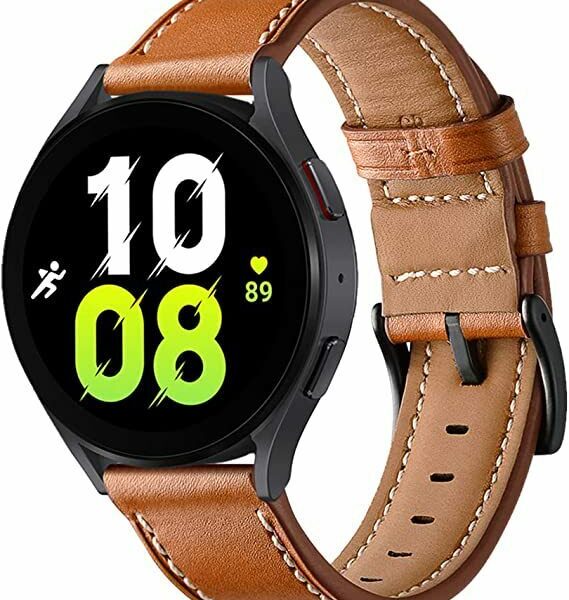 Universal leather loop 22mm design 1 brown