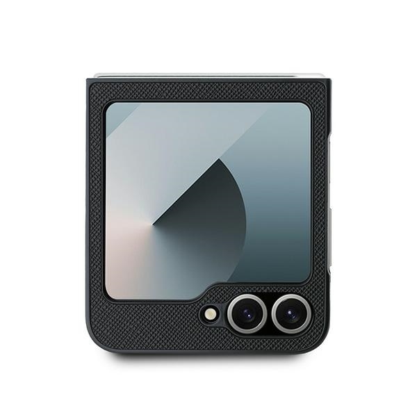 Original Case KARL LAGERFELD Saffiano Metal Pin KLHCZF6SAPKCNPK for Samsung Galaxy Z Flip 6 black