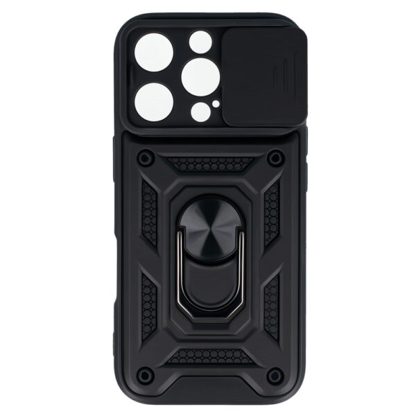 Slide Camera Armor Case for Iphone 16 Pro Max Black