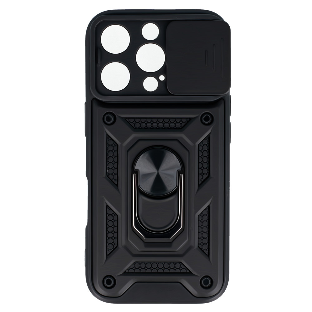 Slide Camera Armor Case for Iphone 16 Pro Max Black