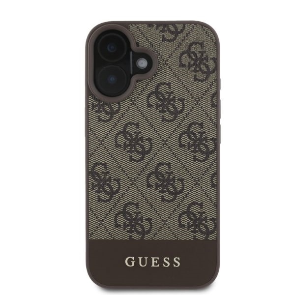 Original Case GUESS hardcase 4G Bottom Stripe GUHCP16SG4GLBR for Iphone 16 brown