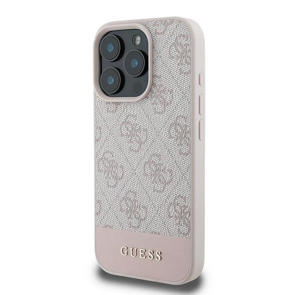 Original Case GUESS hardcase 4G Bottom Stripe GUHCP16XG4GLPI for Iphone 16 Pro Max pink