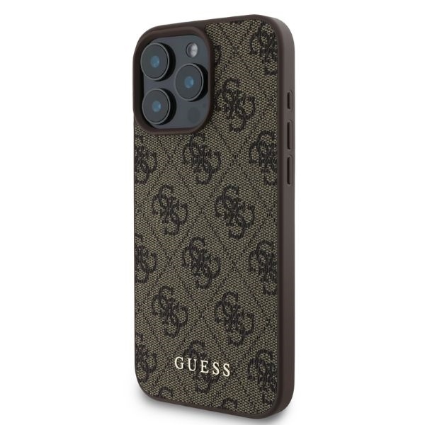 Original Case GUESS hardcase 4G Classic GUHCP16LG4GFBR for Iphone 16 Pro brown