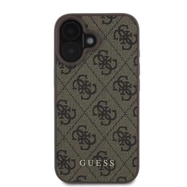 Original Case GUESS hardcase 4G Classic GUHCP16SG4GFBR for Iphone 16 brown