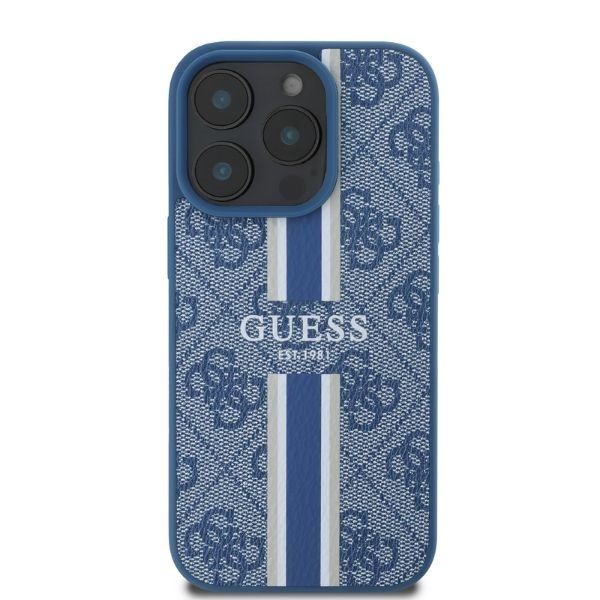 Original Case GUESS hardcase 4G Printed Stripes MagSafe GUHMP16XP4RPSB for Iphone 16 Pro Max blue