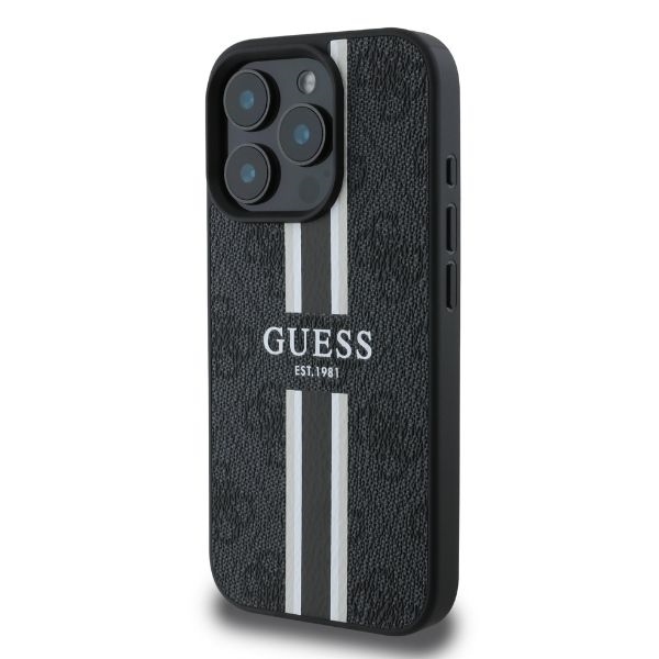 Original Case GUESS hardcase 4G Printed Stripes MagSafe GUHMP16XP4RPSK for Iphone 16 Pro Max black