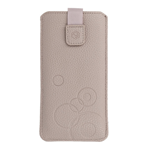WONDER Deko Pouch Case (Size L) for Iphone 13 Mini/12 Mini/SE 2020/2022/7/8 cappuccino