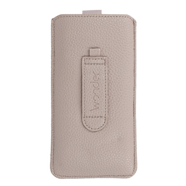WONDER Deko Pouch Case (Size L) for Iphone 13 Mini/12 Mini/SE 2020/2022/7/8 cappuccino