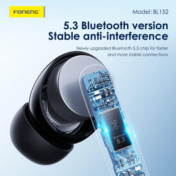 Foneng Bluetooth Earphones TWS BL152 ANC+ENC noise cancelling black