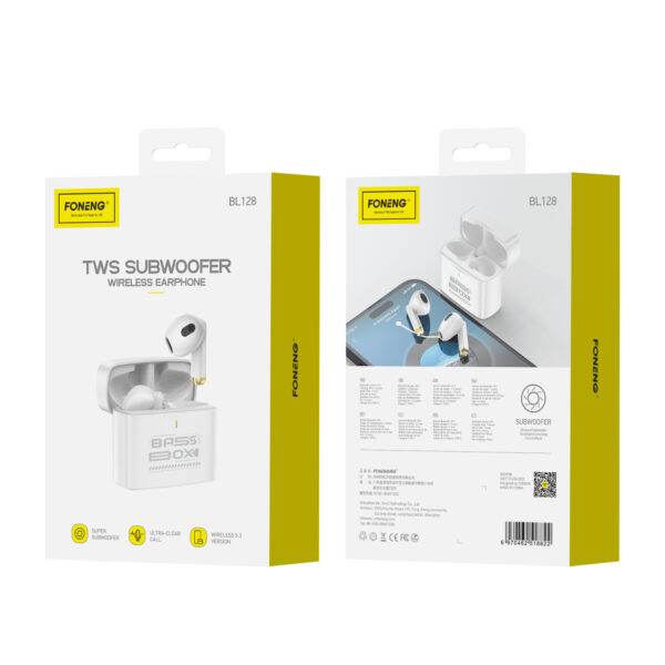 Foneng Bluetooth Earphones TWS BL128 white