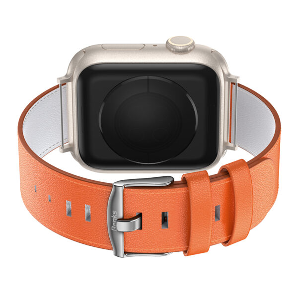 Benks Vintage Leather Watch Band for Apple Watch 42/44/45/49 orange
