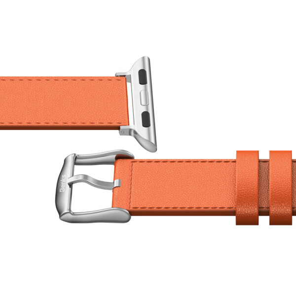 Benks Vintage Leather Watch Band for Apple Watch 42/44/45/49 orange