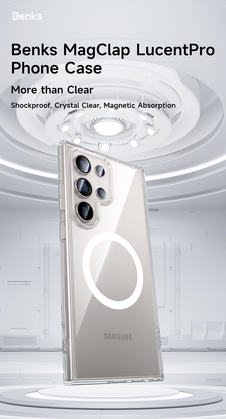 Benks Magnetic Lucent Pro Case for Samsung Galaxy S24 Plus transparent