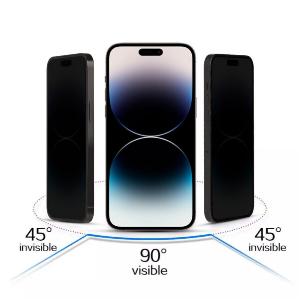 Tempered Glass Privacy Glass for IPHONE 16 PLUS BLACK