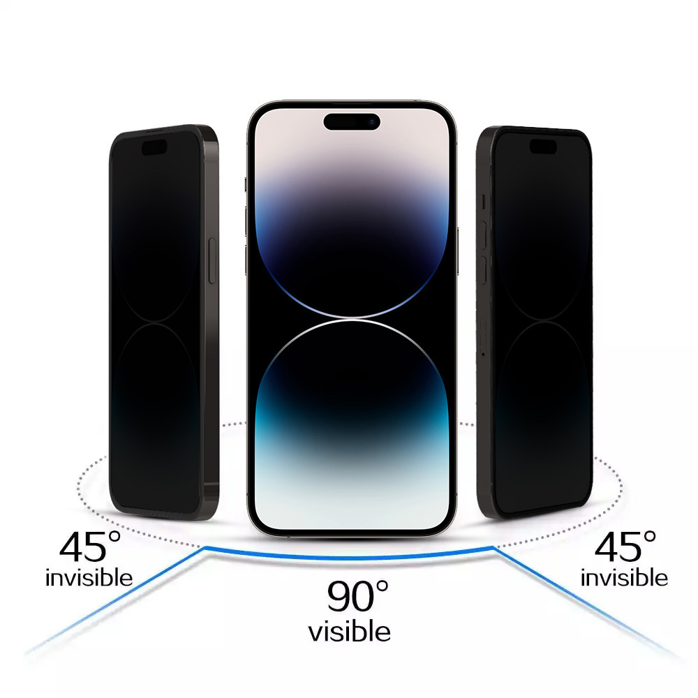Tempered Glass Privacy Glass for IPHONE 16 PLUS BLACK