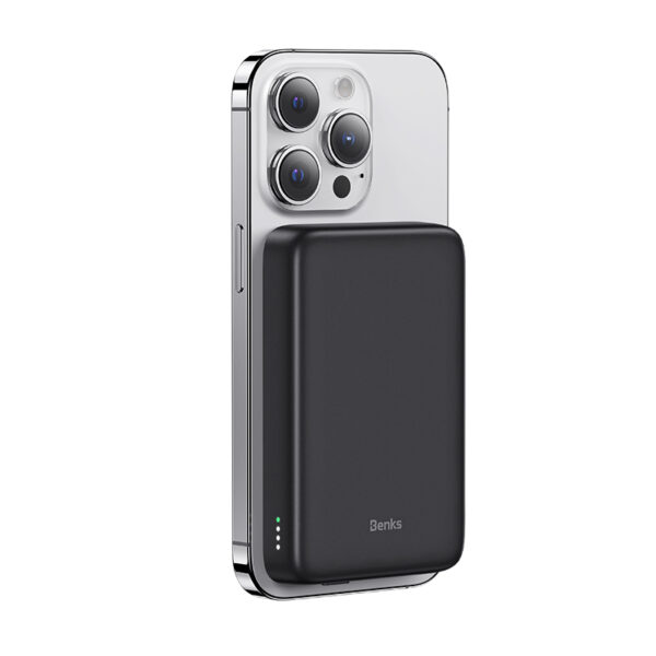 Benks Power bank 10000mAh MP07 - USB + Type C - magnetic with induction charging black