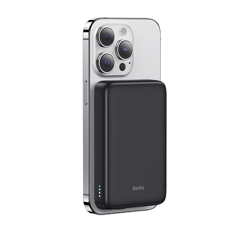 Benks Power bank 10000mAh MP07 - USB + Type C - magnetic with induction charging black