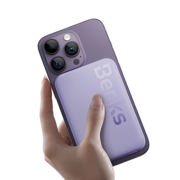 Benks Power bank 6000mAh MP10 - Type C - magnetic with induction charging purple