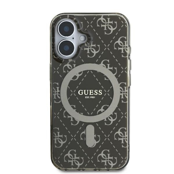 Original Case GUESS IML 4G Background Magsafe GUHMP16SH4DTEW for Iphone 16 brown