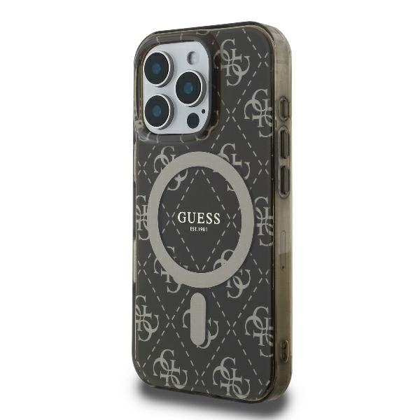 Original Case GUESS IML 4G Background Magsafe GUHMP16XH4DTEW for Iphone 16 Pro Max brown